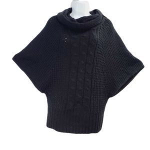4x$25 Micha Chunky  cable knit  ribbed bat sleeves turtle cowel neck size large